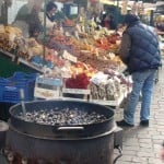 Chestnuts roasting on a cold Autumn day