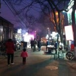 Walking home after dinner in a nearby hutong.