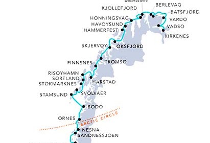 hurtigruten-route-map arctic circle